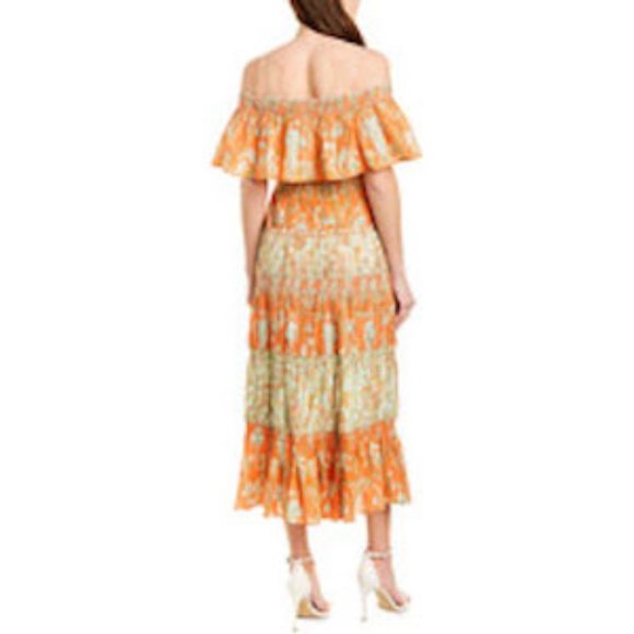 ALICE + OLIVIA Kia Smocked Off-the-Shoulder Dress EUC - Picture 2 of 3